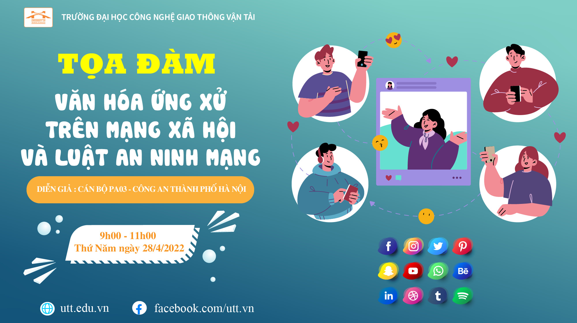 Tọa đàm Văn hóa ứng xử trên mạng xã hội và Luật An ninh mạng năm 2022