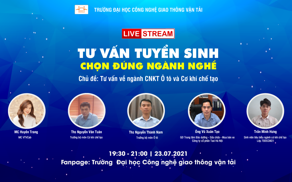 Livestream Tư vấn tuyển sinh khối ngành Cơ khí