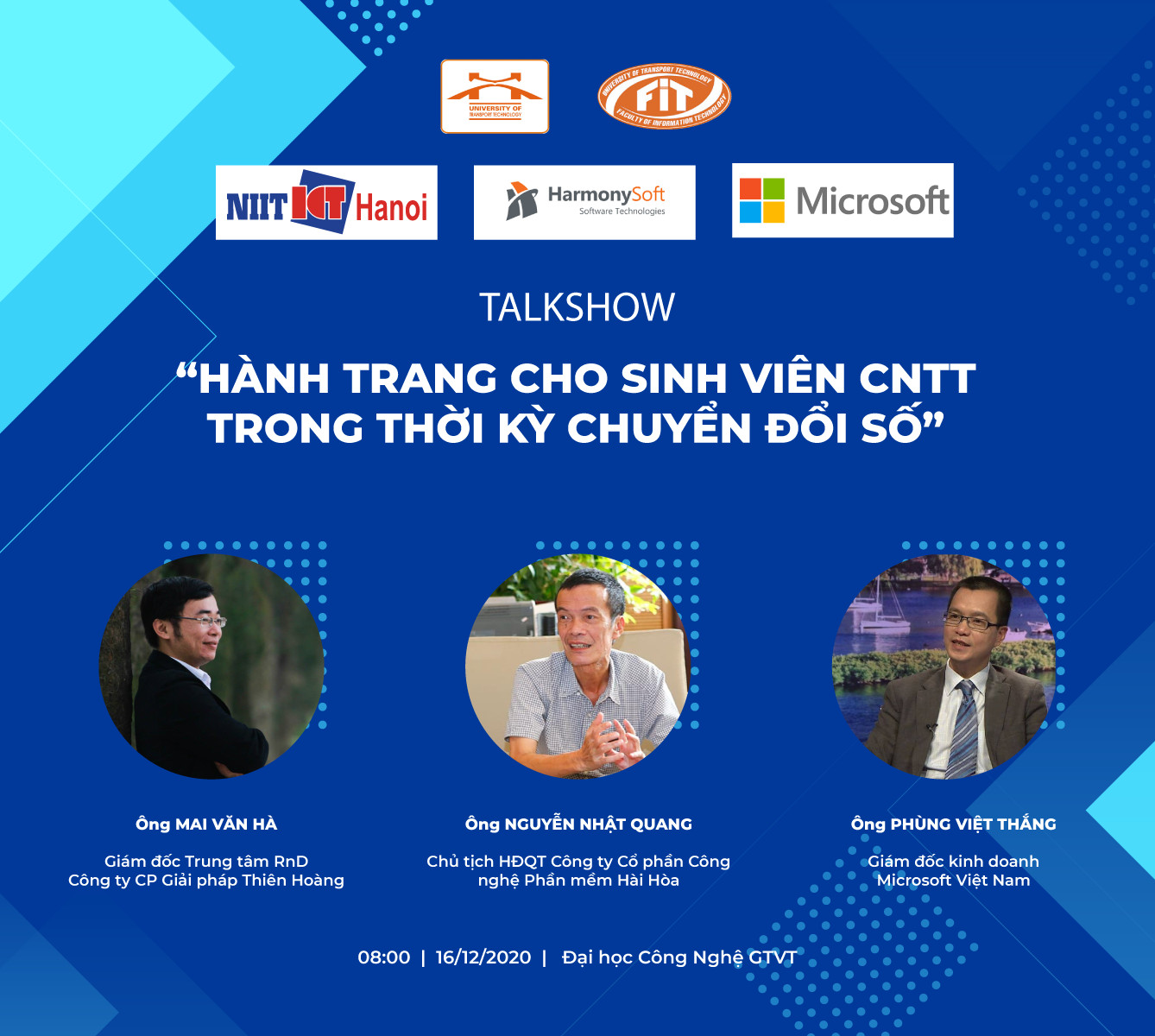 Talkshow Hành trang cho sinh viên CNTT trong thời kỳ chuyển đổi số