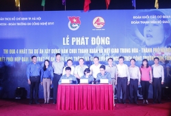 Đoàn TN UTT - Đoàn TN Cienco 4 - Đoàn TN Bộ GTVT ký kết hợp tác phối hợp đảm bảo ATGT TP. Hà Nội