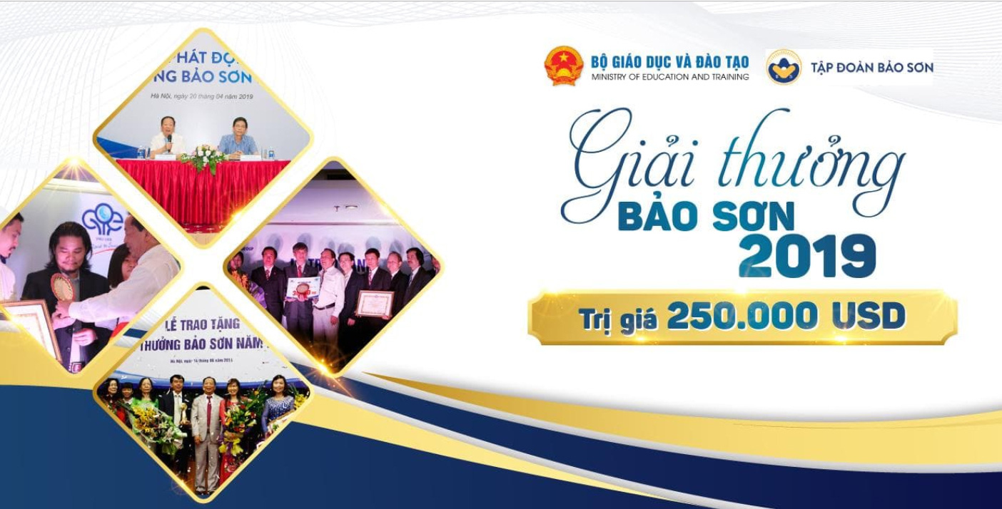 Thông báo xét tặng Giải thưởng Bảo Sơn năm 2020