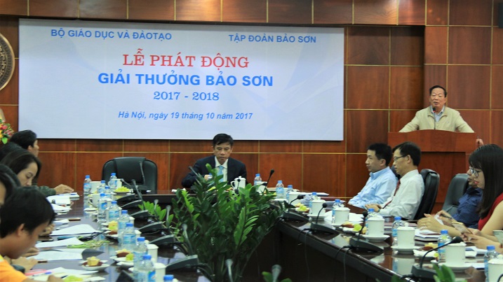 Thông báo Xét tặng Giải thưởng Bảo Sơn năm 2017 - 2018