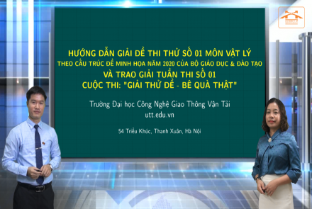 Đại học Công nghệ GTVT hỗ trợ học sinh lớp 12 ôn tập thi THPT Quốc gia năm 2020 trong mùa dịch Covid- 19