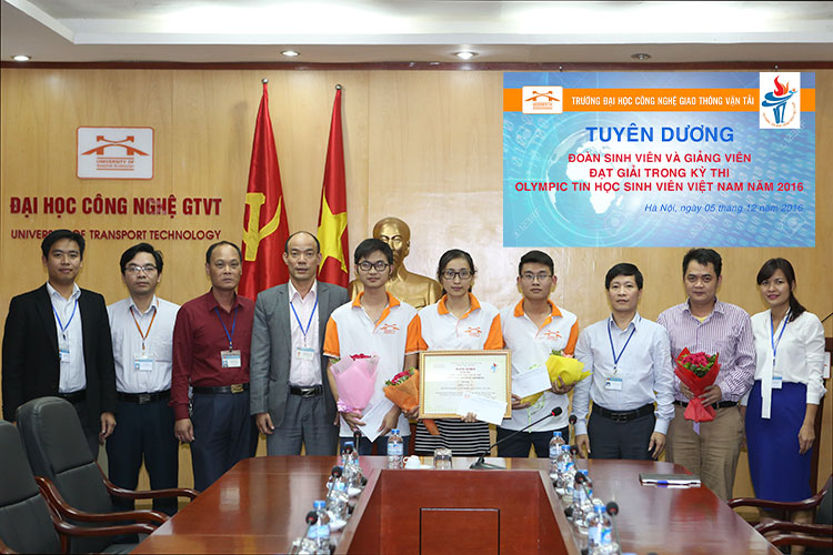 Lễ Tuyên dương sinh viên đạt thành tích tại kỳ thi Olympic Tin học sinh viên Việt Nam lần thứ 25